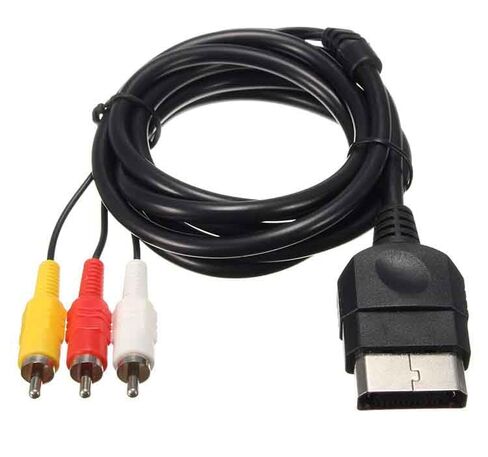 كابل RCA إلى مركب - كابل محول RCA AV إلى مركب متوافق مع وحدات تحكم Xbox الأصلية الكلاسيكية - كابل الصوت والفيديو لألعاب التلفزيون 1.8 متر in Kuwait