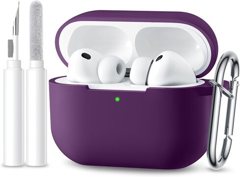 for AirPods Pro 3 Case Cover(2025),Soft Silicone Full Protective Case for AirPods Pro 3 Case with Keychain & Cleaner Kit,Compatible with Apple Airpods Pro 3rd for Women,Men，Front LED Visible in Saudi Arabia