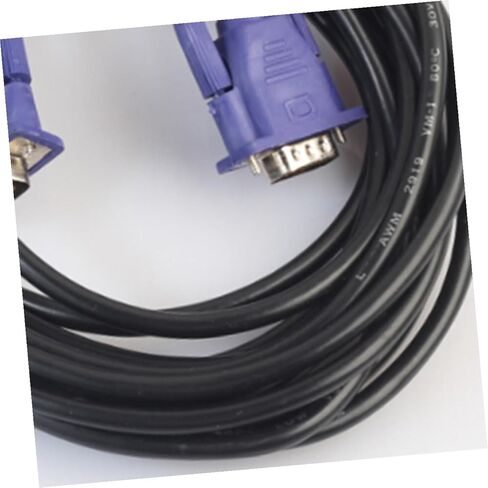 كابل BESPORTBLE بطول 5 متر Vga ذكر إلى ذكر مع نواة من الفريت لشاشة الكمبيوتر وجهاز عرض HDTV - أسود أزرق لعرض الفيديو in Kuwait