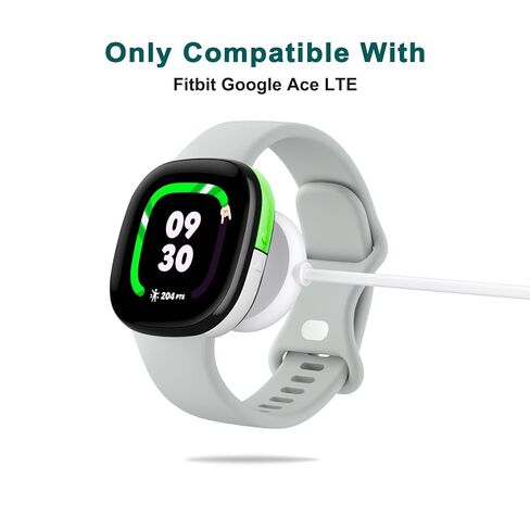 شاحن Oumida لشاحن Fitbit Google Ace LTE، USB C وUSB كابل شحن مغناطيسي لساعة Fitbit Google Ace LTE للأطفال الذكية 2 حزمة 100 سم (أبيض) in Kuwait