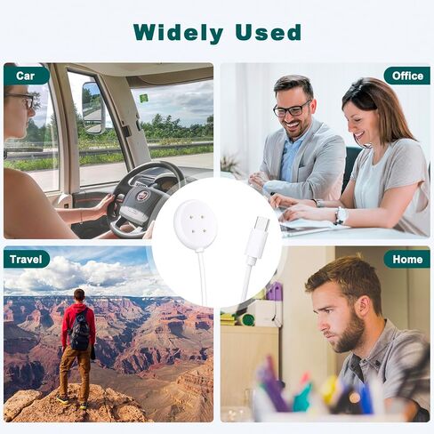 شاحن Oumida لشاحن Fitbit Google Ace LTE، USB C وUSB كابل شحن مغناطيسي لساعة Fitbit Google Ace LTE للأطفال الذكية 2 حزمة 100 سم (أبيض) in Kuwait
