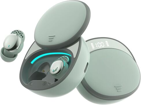 Sleep Earbuds for Side Sleepers Small Ear Buds for Sleeping Headphones Comfortable Noise Blocking LED Power Display Music Sleep Dual Mode for Sleeping Working Hiking (Sky Blue) in Kuwait