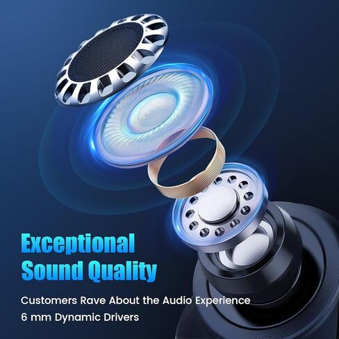 Sleep Earbuds for Side Sleepers Small Ear Buds for Sleeping Headphones Comfortable Noise Blocking LED Power Display Music Sleep Dual Mode for Sleeping Working Hiking (Sky Blue) in Kuwait