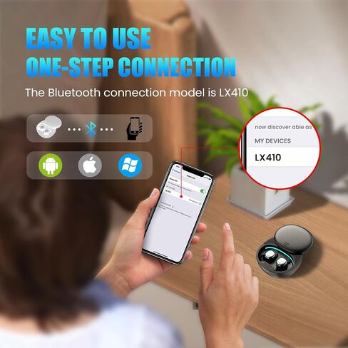 Sleep Earbuds for Side Sleepers Small Ear Buds for Sleeping Headphones Comfortable Noise Blocking LED Power Display Music Sleep Dual Mode for Sleeping Working Hiking (Sky Blue) in Kuwait