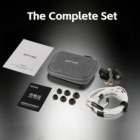 Klean in Ear Monitor, Wired Gaming Earbud, 10mm DLC Diaphragm Dynamic Driver, Wired Earbuds with Interchangeable Tuning Nozzles, HiFi IEM for Audiophile, Musician & Gaming (Black, 3.5mm) in Saudi Arabia
