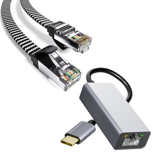 رجال الإنترنت! كابل إيثرنت Cat8 بطول 6 أقدام، كابل LAN عالي السرعة بسرعة 40 جيجابت في الثانية مع موصلات RJ45 محمية، كابل شبكة تم اختباره من قبل Fluke للألعاب، جهاز التوجيه، المودم، الكمبيوتر الشخصي، التلفزيون in Kuwait