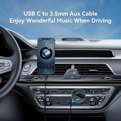 كابل مقبس صوت Aux من Meliya USB C إلى 3.5 مم (عبوة من قطعتين، 3.3 قدم)، سلك ستيريو للسيارة من النوع C إلى 3.5 مم متوافق مع iPhone 16/15 Pro، وGalaxy S25 S24 S23 S22 Ultra، وiPad Pro، وPixel 9 8 7 Pro in Kuwait