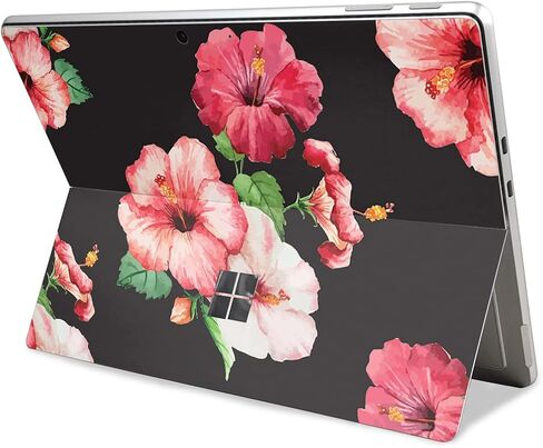 Tablet Skin Compatible with Microsoft Surface Pro 11 (2024-2025) - Hibiscus - Premium 3M Vinyl Protective Wrap Decal Cover - Easy to Apply | Crafted in The USA by MightySkins in Kuwait