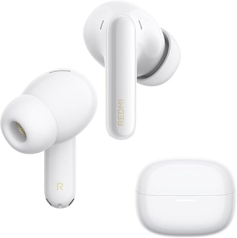 سماعات أذن XIAOMI REDMI Buds 8 Pro اللاسلكية، باللون الأسود، وإلغاء الضوضاء التكيفي حتى 55 ديسيبل، وصوت عالي الدقة مع LDAC، وبطارية 35 ساعة، وDolby Atmos، وIP54، وبلوتوث 5.4 in Kuwait