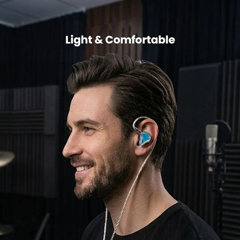 EPZ P40 in Ear Monitor Hi-Fi Earbuds 2DD+1Planar+1PZT Ceramic Hybrid Drivers IEM Headphones 3.5/4.4mm Jack Replaceable Copper Silver-Plated Cable for Musician Audiophile in Kuwait
