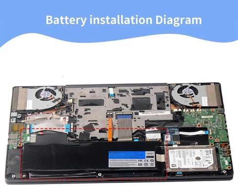 58.8Wh BTY-L76 بطارية كمبيوتر محمول بديلة لـ MSI GS70 MS-1771 MS-1772 MS-1774 2QC-019XCN لـ Medion Erazer X7615 X7613 5400mAh in Kuwait