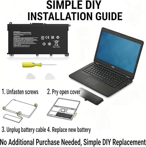 بطارية كمبيوتر محمول HT03XL L11119-855 متوافقة مع HP Pavilion 15-DA 15-DB 15-DW 15-DY 14-CE 14-CF 14-DF 17-by 17-CA Series 15-CS0053CL 15-DW0033NR 15-DA0014DX L11421-542 L11421-2C2 HSTNN-DB8R in Kuwait