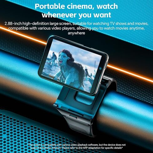 LOKMAT 2.88" Large Screen 4G SIM Card Smart Watch, Android 11 Smartwatch with Phone Call, 6GB+128GB Dual Cameras, Detachable Watch Head,1500mAh Sport WiFi Bluetooth GPS Smart Watches(Black) in Saudi Arabia