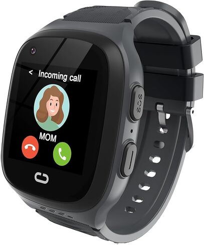4G Kids Smart Watch Boys with GPS Tracker Location Video Call Cell Phone SOS Calling Voice Chat Camera Alarm Clock Touch Screen SmartWatch Gifts for Age 5-12 Kids (Black) in Saudi Arabia