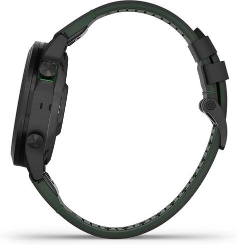 ساعة ذكية Garmin MARQ Golfer (Gen 2) Carbon Edition، حافظة من ألياف الكربون المصهورة، عدسة ياقوتية، شاشة AMOLED، ميزات جولف متقدمة وعلبة افتراضية، حزام هجين أسود، 010-02722-20 (متجدد) in Kuwait