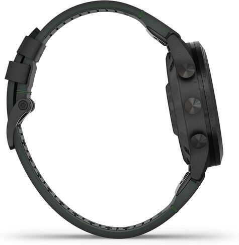 ساعة ذكية Garmin MARQ Golfer (Gen 2) Carbon Edition، حافظة من ألياف الكربون المصهورة، عدسة ياقوتية، شاشة AMOLED، ميزات جولف متقدمة وعلبة افتراضية، حزام هجين أسود، 010-02722-20 (متجدد) in Kuwait