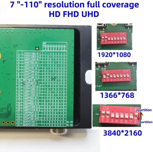 شاشة اختبار 7-110 بوصة LCD LED شاشة تلفزيون شاشة كمبيوتر شخصي 2K 4K HD FHD UHD تستر 1/2 قسم شاشة التلفاز أداة إصلاح 3840X2160 Max العاكس in Kuwait
