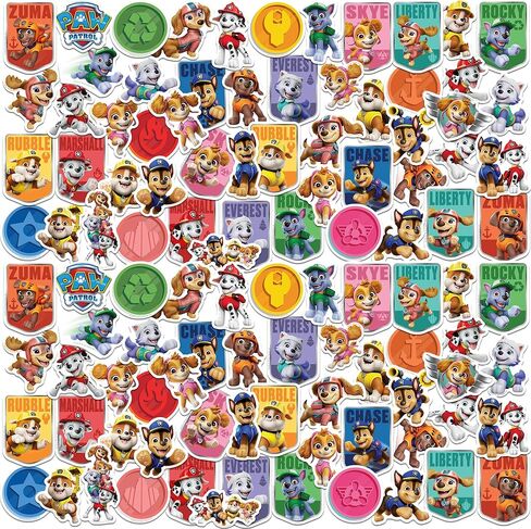 PAW Patrol to The Rescue 50ct Vinyl Large Deluxe Stickers Variety Pack – Die Cut Character, Badge & Rescue Symbol Designs for Laptop, Water Bottle, Scrapbooking, Tablet, Indoor/Outdoor in Kuwait