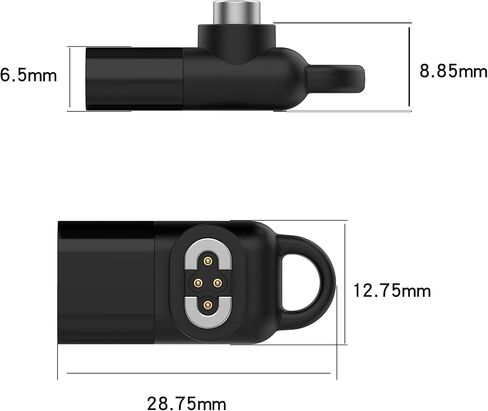 2-Pack USB C Magnetic Charger Adapter for SHOKZ OpenSwim Pro, OpenSwim Pro 2 Headphones, Type C Cable Charging Converter for SHOKZ S710 S720 Open-Ear Bone Conduction Headphones in Kuwait