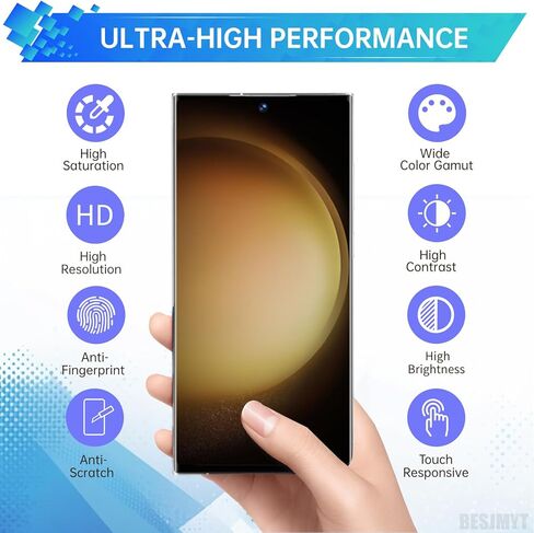لهاتف Samsung Galaxy S23 Ultra AMOLED شاشة بديلة OLED تعمل باللمس محول رقمي مجموعة كاملة مع إطار كريمي وزر جانبي مجموعة أدوات إصلاح الزجاج SM-S918U SM-S918U1 in Kuwait