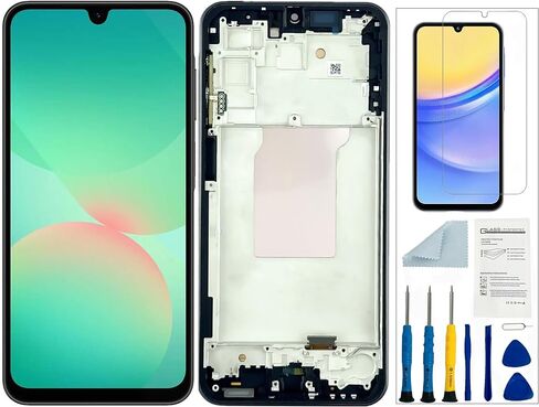 for Samsung Galaxy A26 Screen Replacement for Samsung Galaxy A266 LCD Screen Replacement Black with Frame SM-A266U SM-A266E SM-A266B Display Touch Screen Assembly Repair Parts in Kuwait