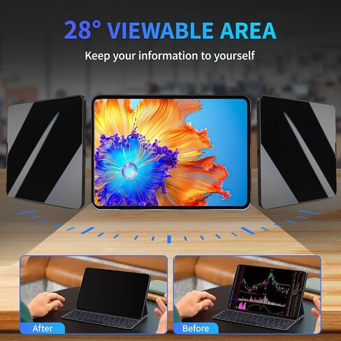Privacy Screen Protector for iPad Air 5/4 10.9-Inch (2022/2020, 5th/4th Generation) and iPad Pro 11-Inch (1st/2nd/3rd/4th Gen, 2018-2022) Anti-Spy Filter Easy Installation Bubble Free in Kuwait