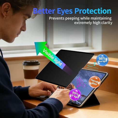 Privacy Screen Protector for iPad Air 5/4 10.9-Inch (2022/2020, 5th/4th Generation) and iPad Pro 11-Inch (1st/2nd/3rd/4th Gen, 2018-2022) Anti-Spy Filter Easy Installation Bubble Free in Kuwait