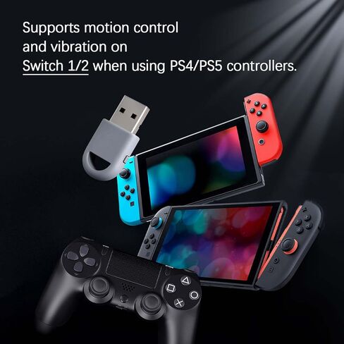 AKNES GuliKit Hyperlink 2 محول وحدة التحكم اللاسلكية للكمبيوتر الشخصي، SteamOS، Switch 1/2، Android، زمن استجابة منخفض جدًا 2.95 مللي ثانية، التوصيل والتشغيل لأجهزة PS5/ Edge، PS4، X Box Series، Elite 2، وحدات تحكم Switch Pro in Kuwait