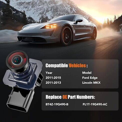 كاميرا احتياطية عكسية LCWRGS متوافقة مع Ford Edge 2011 2012 2013 2014 2015، Lincoln MKX 2011 2012 2013 استبدال مساعدة ركن الكاميرا الخلفية # BT4Z-19G490-B، FL1T-19G490-AC in Kuwait
