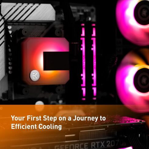 EK AIO 120 مم، مبرد وحدة المعالجة المركزية D-RGB الكل في واحد مع مراوح PMW عالية الأداء EK-Vardar، أجزاء كمبيوتر تبريد المياه، مروحة 120 مم، Intel 115X/1200/2066، AMD AM4 in Kuwait