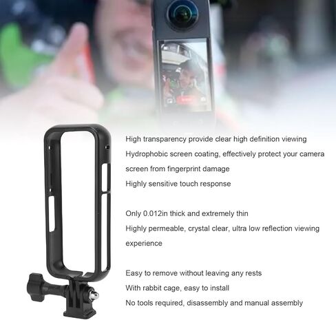 قطعتان من واقي شاشة كاميرا الأكشن من EBTOOLS، طبقة LCD مقسى بقوة 9 ساعات لهاتف ONE X3، مع تركيب لاصق خالٍ من الفقاعات in Kuwait