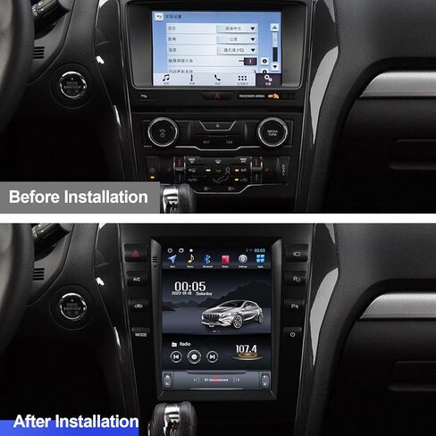 2+64G Android 14 Double Din Car Stereo for Ford Explorer 2011-2019 مع شاشة لمس 10.4 بوصة راديو Carplay لاسلكي مدمج/Android Auto/GPS/Bluetooth/FM/AUX-in/عناصر التحكم في عجلة القيادة/كاميرا احتياطية in Kuwait