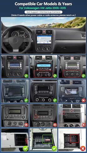 راديو ستيريو للسيارة CAMECHO 4G+64G لسيارة Volkswagen VW Jetta 2006-2015 مع CarPlay Android Auto 9 بوصة 1280 * 720 وحدة رأس شاشة تعمل باللمس مع نظام تحديد المواقع بلوتوث 5.0 32EQ WiFi FM RDS كاميرا احتياطية in Kuwait