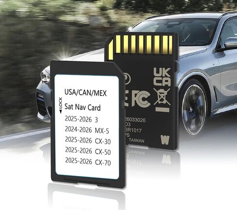 2026 Navigation SD Card Compatible with 2025-2026 CX-50/3/ CX-30/ CX-70, 2024-2026 MX-5, Latest Navigation SD Card for USA/Mexico/Canada Maps, Easy Installation in Kuwait