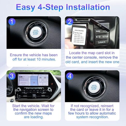 2026 Navigation SD Card Compatible with 2025-2026 CX-50/3/ CX-30/ CX-70, 2024-2026 MX-5, Latest Navigation SD Card for USA/Mexico/Canada Maps, Easy Installation in Kuwait
