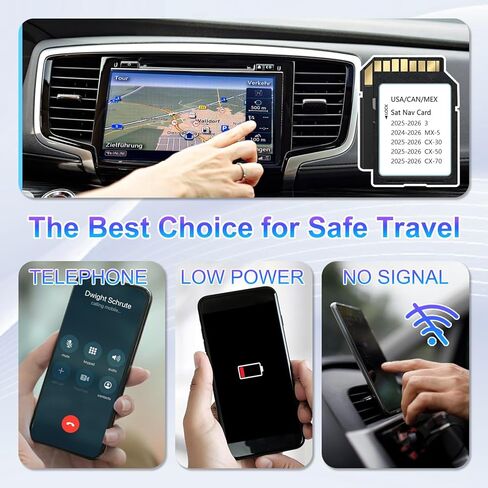 2026 Navigation SD Card Compatible with 2025-2026 CX-50/3/ CX-30/ CX-70, 2024-2026 MX-5, Latest Navigation SD Card for USA/Mexico/Canada Maps, Easy Installation in Kuwait