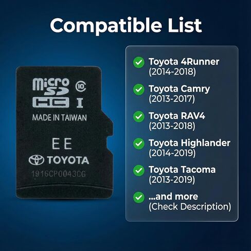 أحدث بطاقة SD للملاحة لعام 2025 86271-0E077 | تحديث خريطة GPS لتويوتا RAV4 هايلاندر تاكوما تندرا كامري 4 رنر | الولايات المتحدة الأمريكية/كندا in Kuwait