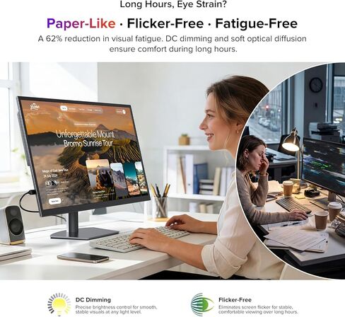 شاشة UPERFECT المحمولة مقاس 18.5 بوصة، شاشة NxtLED™ للعناية بالعين، 120 هرتز FHD 1080P، 145% sRGB، شاشة غير لامعة مضادة للتوهج، إضاءة زرقاء منخفضة خالية من الوميض، مع حامل وVESA لأجهزة الكمبيوتر المحمول وأجهزة الكمبيوتر الشخصية وأجهزة Mac والهاتف ووحدة ال in Kuwait