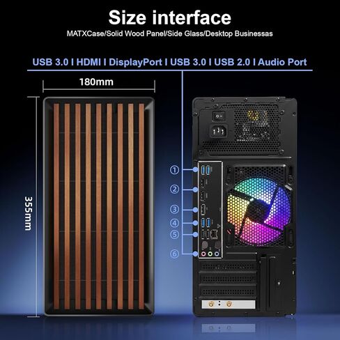 كمبيوتر مكتبي GPVHOSO، كمبيوتر برجي، Intel Core i5 4570، ذاكرة وصول عشوائي DDR3 سعة 16 جيجابايت، SSD 512 جيجابايت، Windows 11 Home، سطح مكتب للأعمال مع Wi-Fi 6، USB 3.0 وHDMI، مثالي للعمل والدراسة in Kuwait