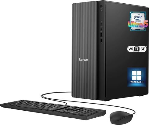 Lenovo IdeaCentre Tower Desktop Computer • 20-core Intel Ultra 7 265K Processor • 64GB DDR5 • 1TB SSD • Office 365 for The Web • HDMI + VGA, Wi-Fi 6E • Wired Keyboard & Mouse • Windows 11 in Kuwait