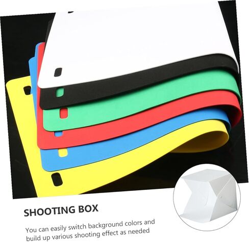 TEHAUX Small Light Box Mini Photo Tent with LED Lighting Cube, Foldable Photography Shooting Tent Kit with 2-Color Backdrops for Product Photography and Portable Studio Use in Kuwait