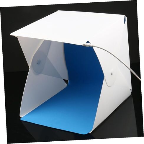 TEHAUX Small Light Box Mini Photo Tent with LED Lighting Cube, Foldable Photography Shooting Tent Kit with 2-Color Backdrops for Product Photography and Portable Studio Use in Kuwait