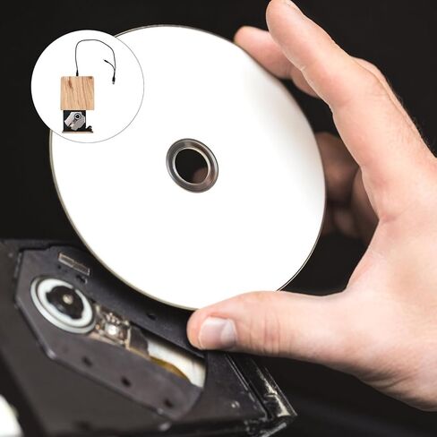 SHOWERORO Wood Grain USB 3.0 External DVD CD Burner Type-c Portable Optical Drive for Laptop Desktop Compatible with Windows in Kuwait