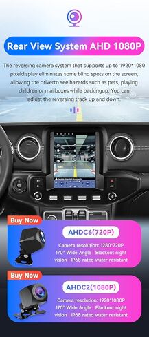 Android 14 Stereo Car Radio for Jeep Wrangler JL/Gladiator (2018-2023), 8Core 4G+64G GPS Navigation with 9.7 inch QLED Touchscreen via Carplay Android Auto SWC Bluetooth5.4 EQ USB TPMS in Kuwait
