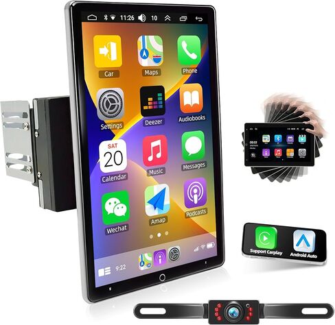 Car Stereo Radio for Chevrolet Tahoe 2007 2008 2009 2010 2011 2012 2013 2014, 10.1" Touchscreen Android 15 Car Radio Stereo Head Unit with CarPlay Android Auto GPS Navi SWC DSP WiFi Bluetooth Camera in Kuwait