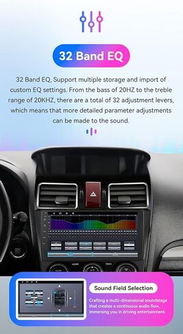 ترقية ستيريو السيارة Android 14 لسيارة Subaru WRX STI Forester XV Crosstrek Impreza، 8Core4G+64G GPS للملاحة مع شاشة لمس QLED مقاس 9 بوصة، تشغيل لاسلكي Android Auto SWC EQ Bluetooth 5.4 TPMS in Kuwait