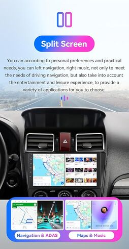 ترقية ستيريو السيارة Android 14 لسيارة Subaru WRX STI Forester XV Crosstrek Impreza، 8Core4G+64G GPS للملاحة مع شاشة لمس QLED مقاس 9 بوصة، تشغيل لاسلكي Android Auto SWC EQ Bluetooth 5.4 TPMS in Kuwait