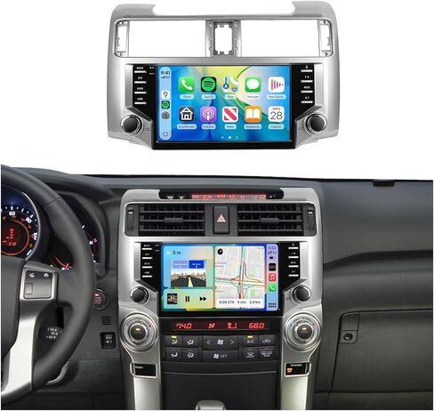 راديو السيارة لتويوتا 4runner 2010-2020، مدمج DSP EQ Android 15 ستيريو السيارة مع Carplay اللاسلكي Android Auto 5.0 بلوتوث 9 بوصة HD IPS شاشة تعمل باللمس GPS WiFi FM/RDS كاميرا احتياطية in Kuwait