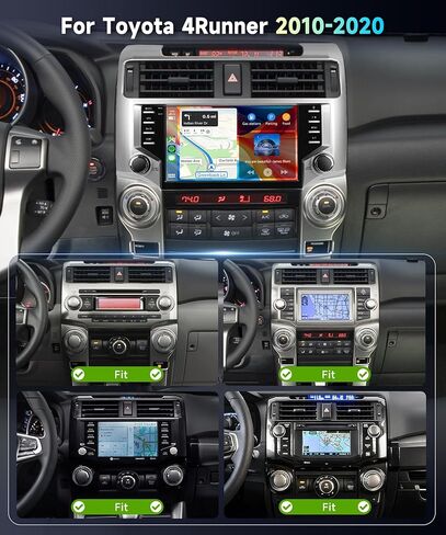راديو السيارة لتويوتا 4runner 2010-2020، مدمج DSP EQ Android 15 ستيريو السيارة مع Carplay اللاسلكي Android Auto 5.0 بلوتوث 9 بوصة HD IPS شاشة تعمل باللمس GPS WiFi FM/RDS كاميرا احتياطية in Kuwait