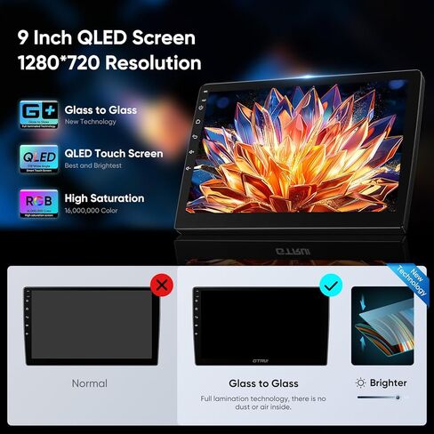 ستيريو سيارة لدودج رام 1500 (2002-2005) 2500/3500 (2003-05)، مشغل راديو CarPlay Android Auto 5G WiFi بلوتوث GPS للملاحة 9 بوصة QLED تعمل باللمس in Kuwait